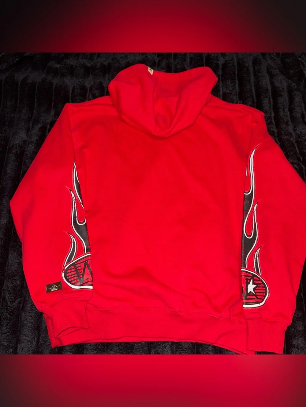 Graphic Rhinestone Hoodie 100% Cotton (XL)
